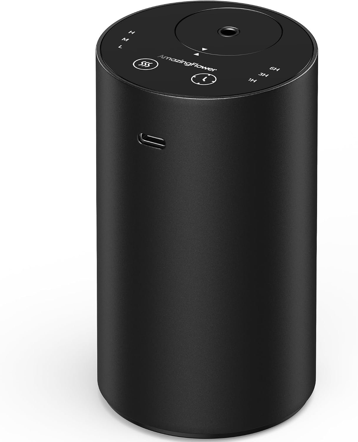 Waterless Essential Oil Diffuser, Portable Car Diffuser, Black | 20mL Capacity, Battery Operated, Mini Scent Diffuser, 3 Mist Levels, Timers, Leak-Free for Home, Office & Travel