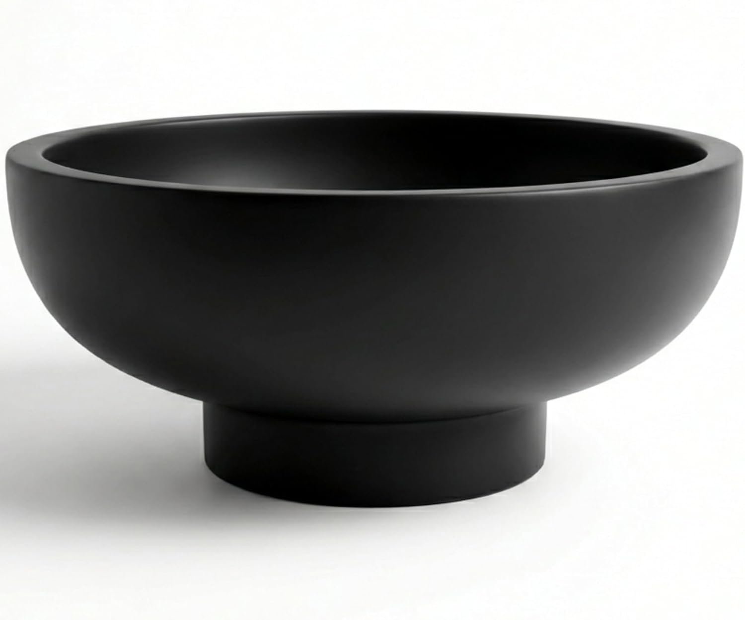 OAKOA Black Decorative Bowl for Home Decor – Black Fruit Bowl Decorative | Black Bowl Decor – Black Fruit Bowl – Key Bowl for Entryway Table – Decorative Pedestal Bowl – Footed Bowl for Keys