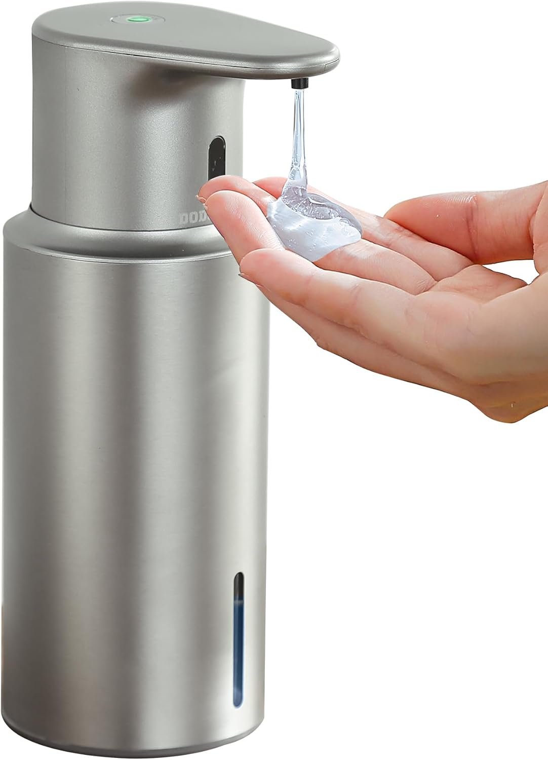 Automatic Liquid Soap Dispenser Touchless, 304 Stainless Steel Bottle Body | 16.2oz/480ml Rechargeable Dish Soap Dispenser, 3 Adjustable Liquid Levels, IPX7 Waterproof, for Kitchen Bathroom