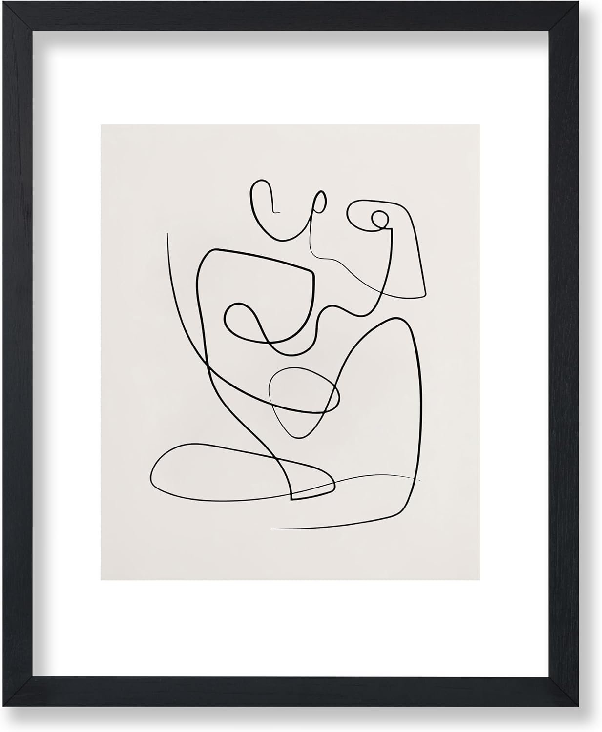 Poster Master Vintage Minimalist Poster – Retro Abstract Print – Line Drawing, Simple, Woman Figure, Aesthetic – 8×10 UNFRAMED Wall Art – Gift for Artist, Friend – Wall Decor for Home, Office, Dorm