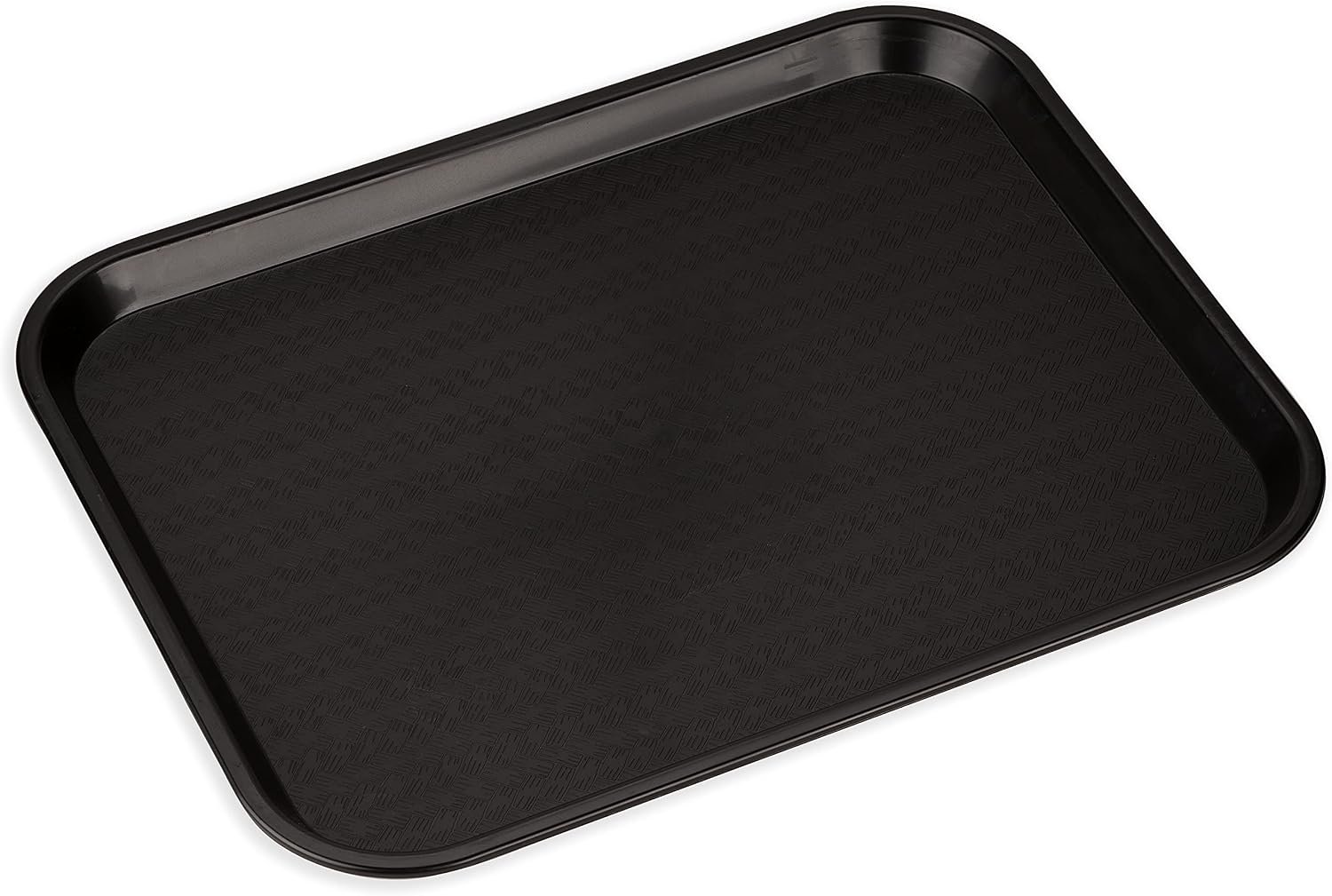 Carlisle FoodService Products Fast Food Cafeteria Tray, Durable Polypropylene with Slip-Resistant Surface, Stackable for Cafes and Schools, BPA-Free, Rectangular, Black