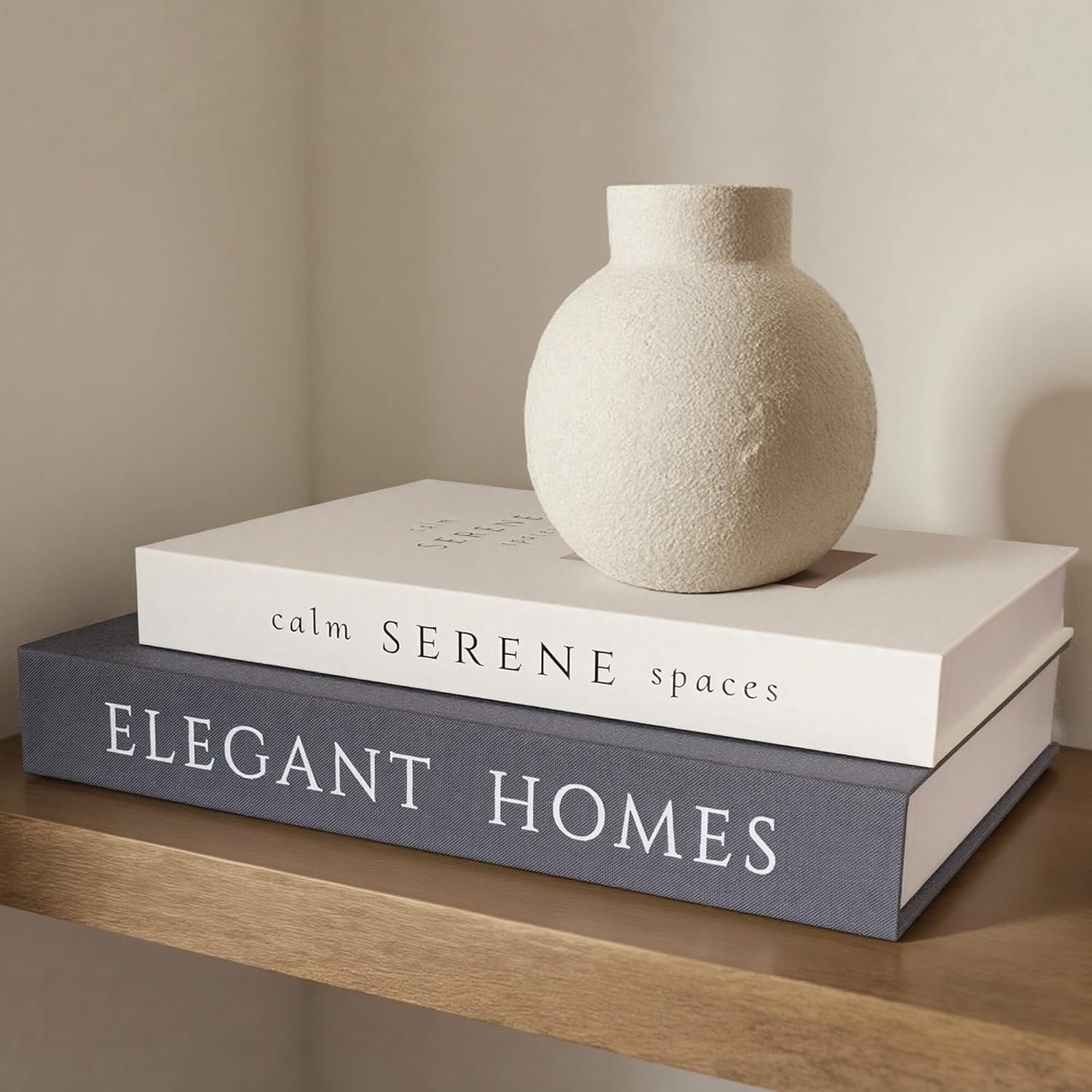 Aesthetic Decorative Books Set of 2 Faux Book for Coffee Table Decor | Modern Fake Books for Decoration, Bookshelf Styling, and Home Decor Accents with Hidden Storage for Photos and Keepsakes