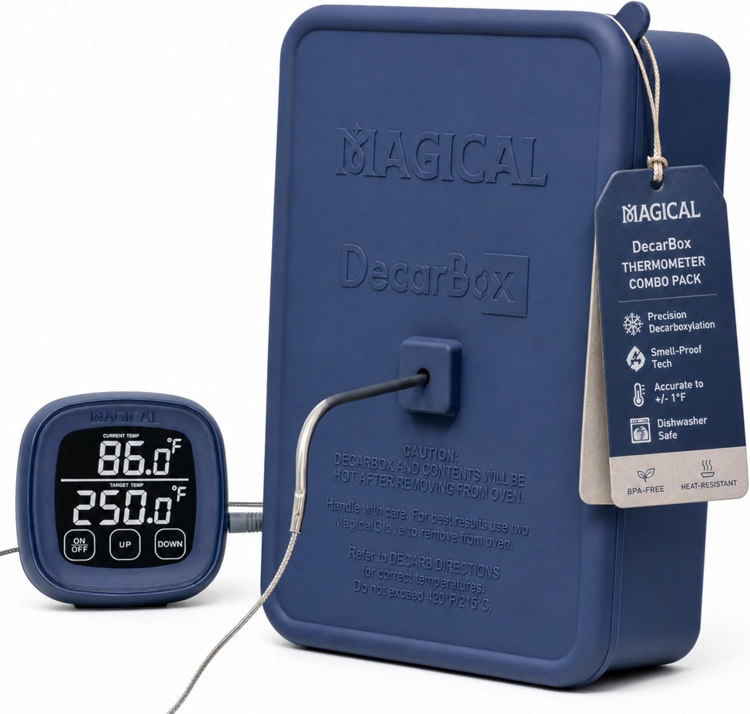 Magical Butter DecarBox Thermometer Combo – Oven-Safe Silicone Container