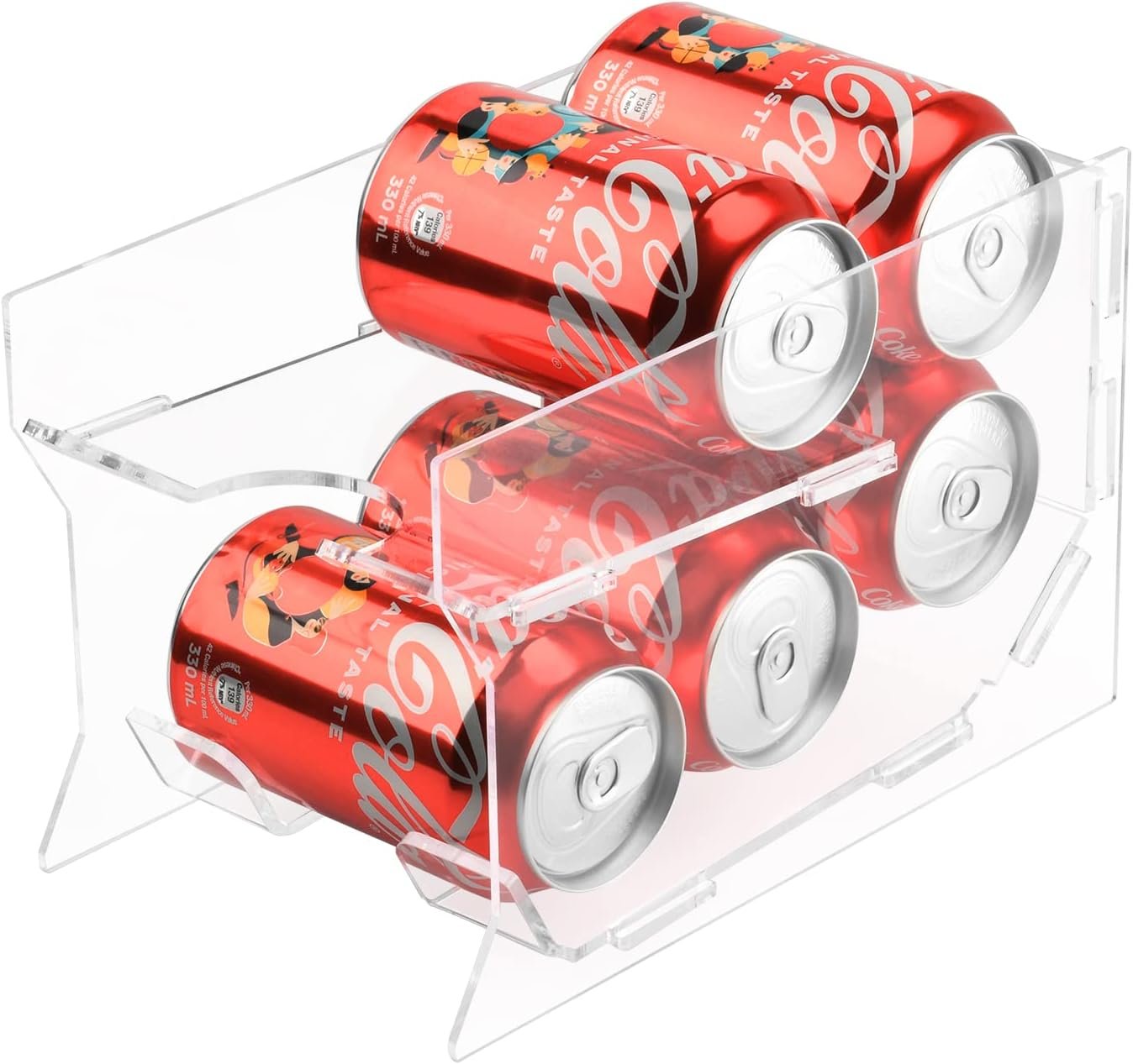 Soda Can Organizer for Mini Fridge, 9” Acrylic Rolling Can Organizer Dispenser, Auto Beverage Can Holder Rack, Can Storage Organizer, Can Drink Holder for Canned Food Beer 12oz Standard Cans