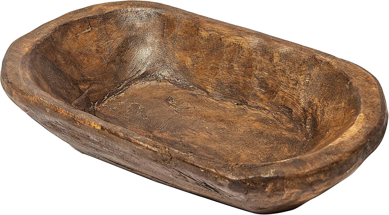 Decorative Bowl Home Decor Approx 10 Inch, Hand Crafted Spanish Oak | Made in USA, Farmhouse Decor, Tiered Tray Styling, Potpourri Holder, Wood Catchall, Housewarming Gift, Entry Table Accent