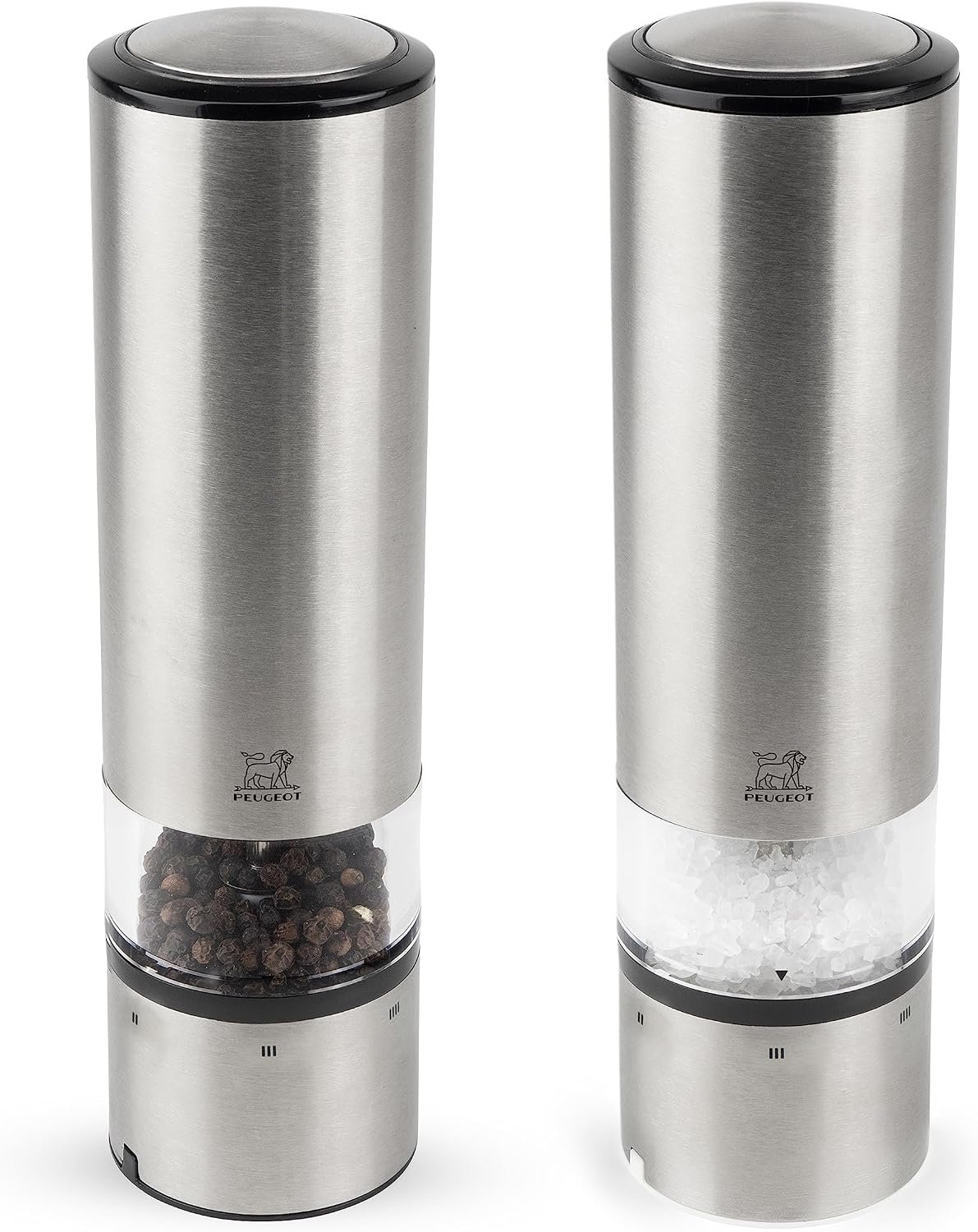 u’Select electric salt and pepper mills in stainless steel, 20 cm