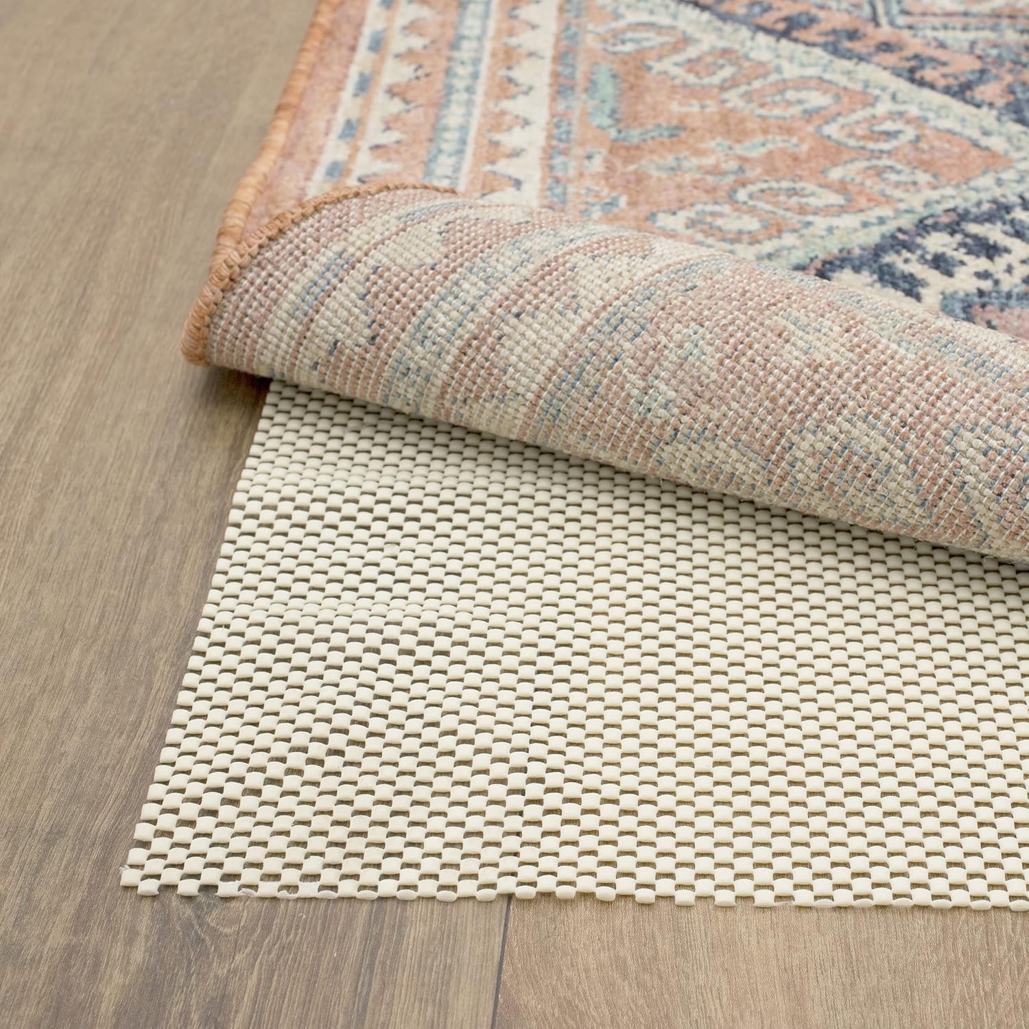 Mohawk Home 3′ 4″ x 5′ Rug Pad Gripper Non Slip Grip Keeps Area Rugs in Place Anti Skid Under Rug Liner – Safe for All Floors