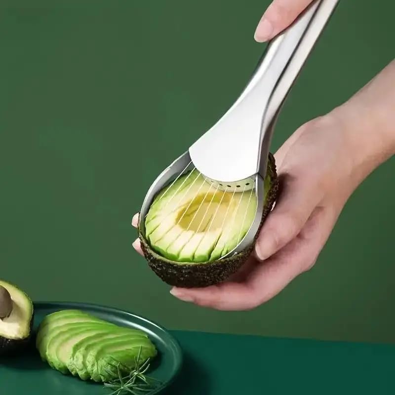 Generic Avocado Tool, Multifunctional Avocado Masher & Core Remover, Green Plastic Handle with Stainless Steel Blade, Easy-To-Use Home Kitchen Accessory