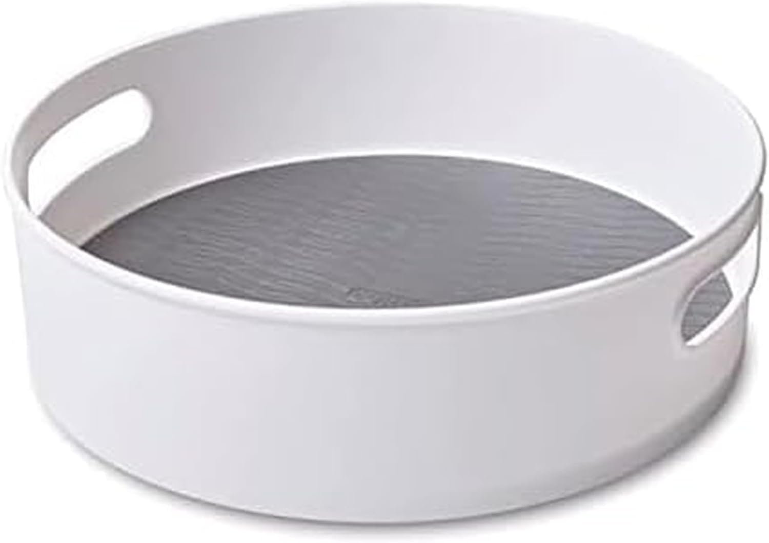 Copco 12 Inch Non-Skid Lazy Susan Turntable Organizer for Cabinet, Kitchen, Pantry, Bathroom – Smooth-Glide Rotating Storage with Raised Rim and Handles