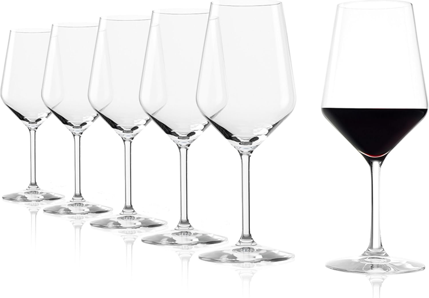 Stölzle Lausitz Red Wine Glasses Revolution Set of 6, 16 1/2 oz – Premium Crystal Glasses for Red Wine – Elegant Goblets for Maximum Aroma – Dishwasher & Shock Resistant | Red Wine Glasses & Red Wine Goblets For Wine & Maximum Aroma Development, Crystal Glass, Impact-Resistant & Dishwasher Safe