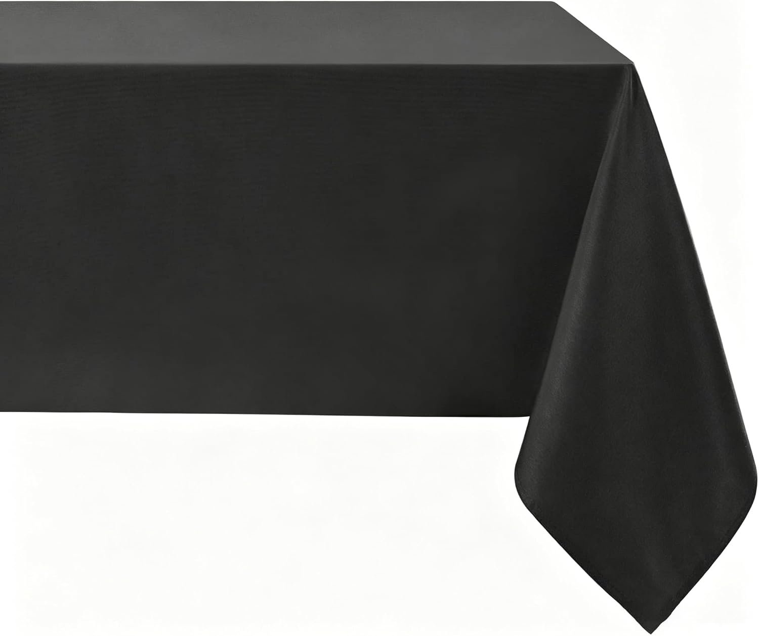 Softalker Rectangle Tablecloth, Waterproof Table Cloths Wrinkle Free Fabric Washable Polyester Table Cover for Dining Party Outdoor Camping Wedding – 60 x 84 inch, Black