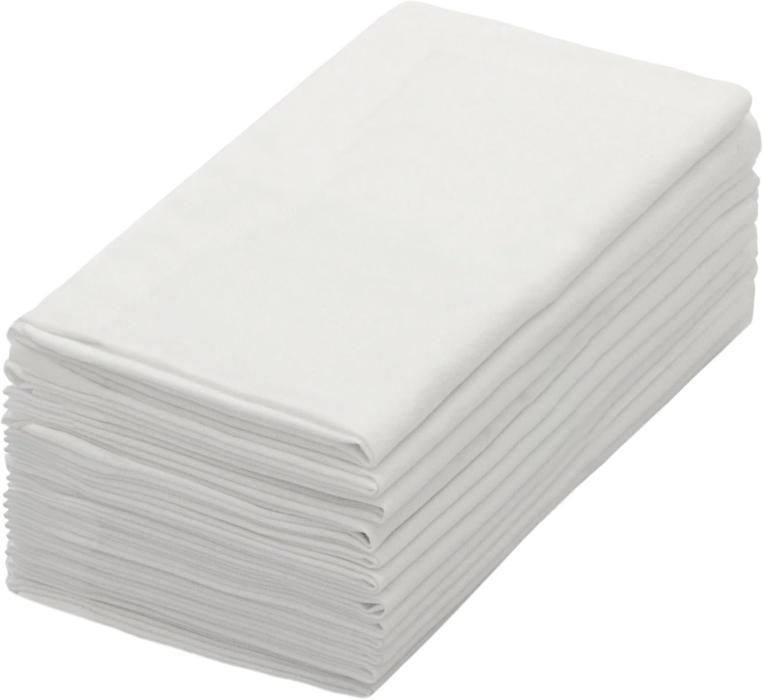 COTTON CRAFT White Dinner Napkins – Set of 12-100% Cotton Cloth Napkins | Classic Soft Durable Washable Everyday Lunch Brunch Table Restaurant Wedding Party Gift Reusable Napkin – 17 x 17 inches