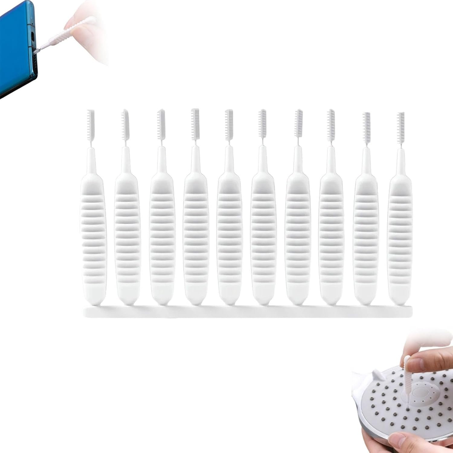 Shower Head Cleaning Brush for Small Holes, 2026 New Anti-Clogging Nozzle Brush for Shower Head,Phone Hole Pore Gap, Household Bathroom Accessory, Multifunctional Crevice Tiny Cleaning Brushes (Mix10)