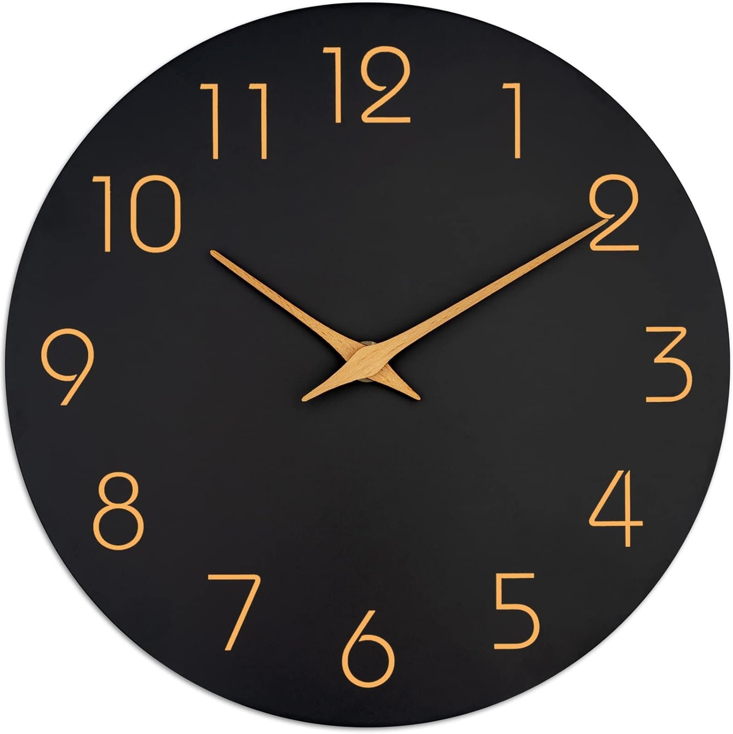 Wall Clock Battery Operated 10″ Silent Non-Ticking Simple Minimalist | Analog Kitchen Home Bathroom Living Room Bedroom Office Mordern Simple
