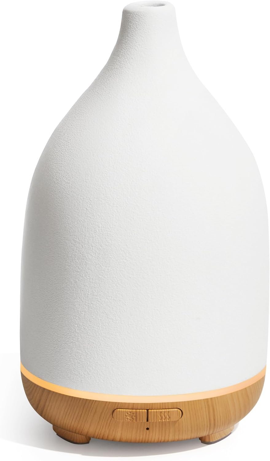 InnoGear 150ml Ceramic Essential Oil Diffuser, Diffusers for Home, Yellow | Ceramic Stone Cover, Cool Mist Humidifier, Aromatherapy, 7 Colors Light, Up to 10hrs, Large Room, Ultrasonic, Quiet, Auto Off
