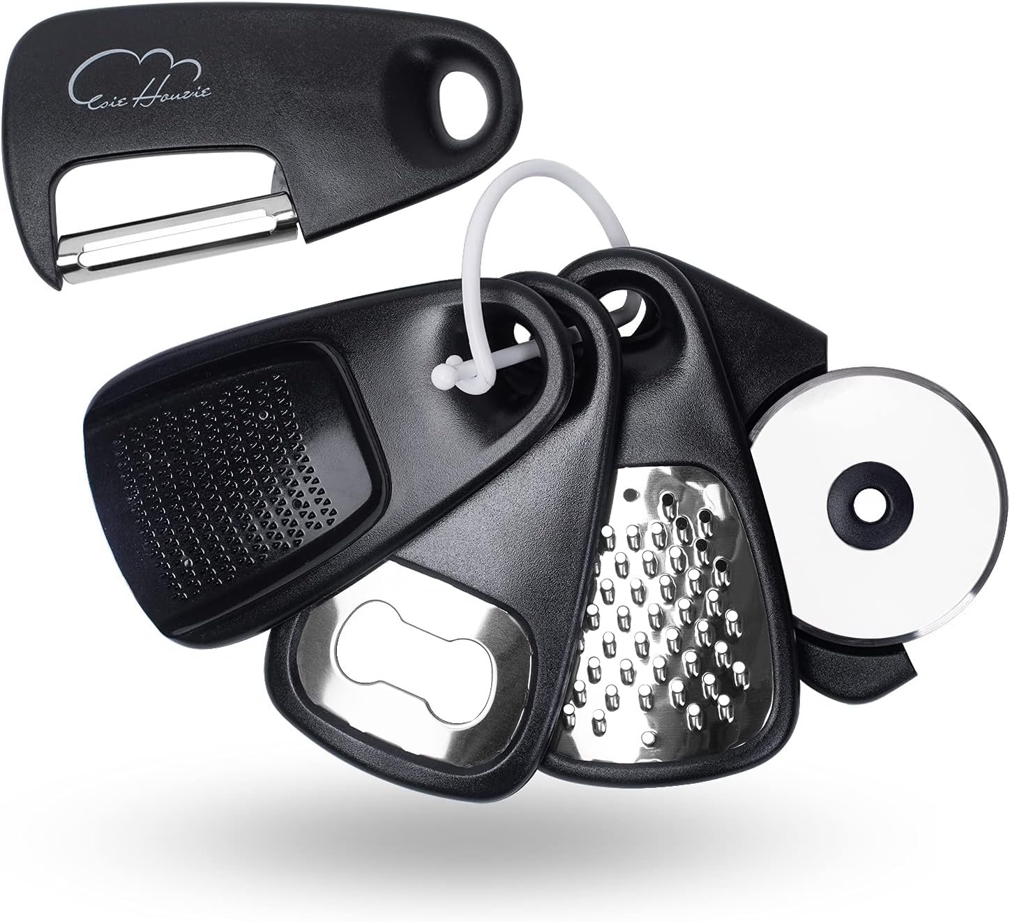 Kitchen Tools and Gadgets Set 5 Pieces, Cooking Essentials, Black