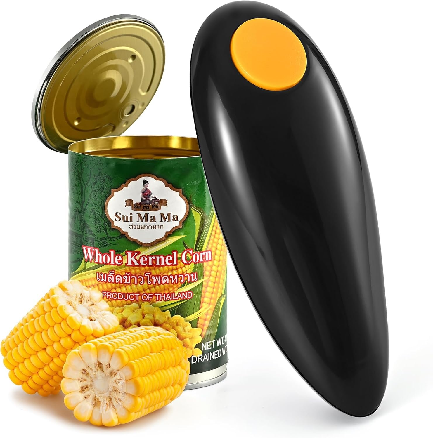 Electric Can Opener，Can Openers For Seniors, Can Opener Electric- Automatic, Simply press the button to open the can – automatic, hands-free, smooth edges, battery powered, yes, you can (black)