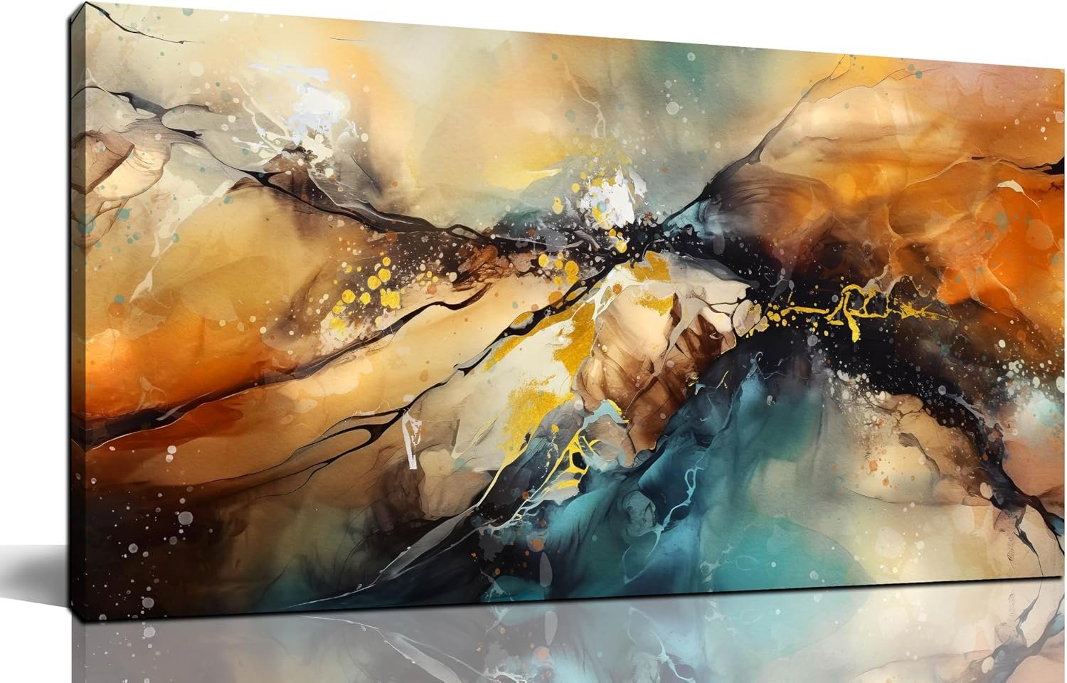 Abstract Paintings Wall Art for Living Room – Modern Wall Decor for Bedroom Kitchen Room Wall Art Ready to Hang Size 20″ x 40″