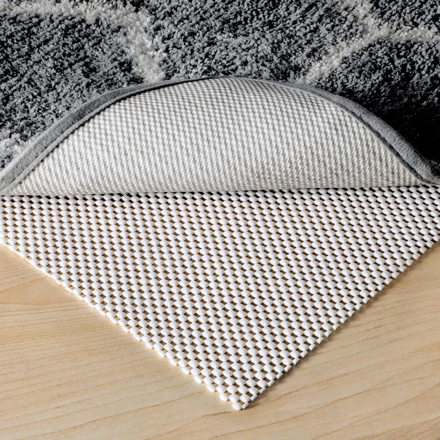 FestiCorp Non Slip Rug Pads 2×3 Ft Non Skid Thick Rug Pad Gripper | Anti-Slip Carpet Rug Mats for Under Area Rugs and Hard Surface Floors Hradwood and Tiles