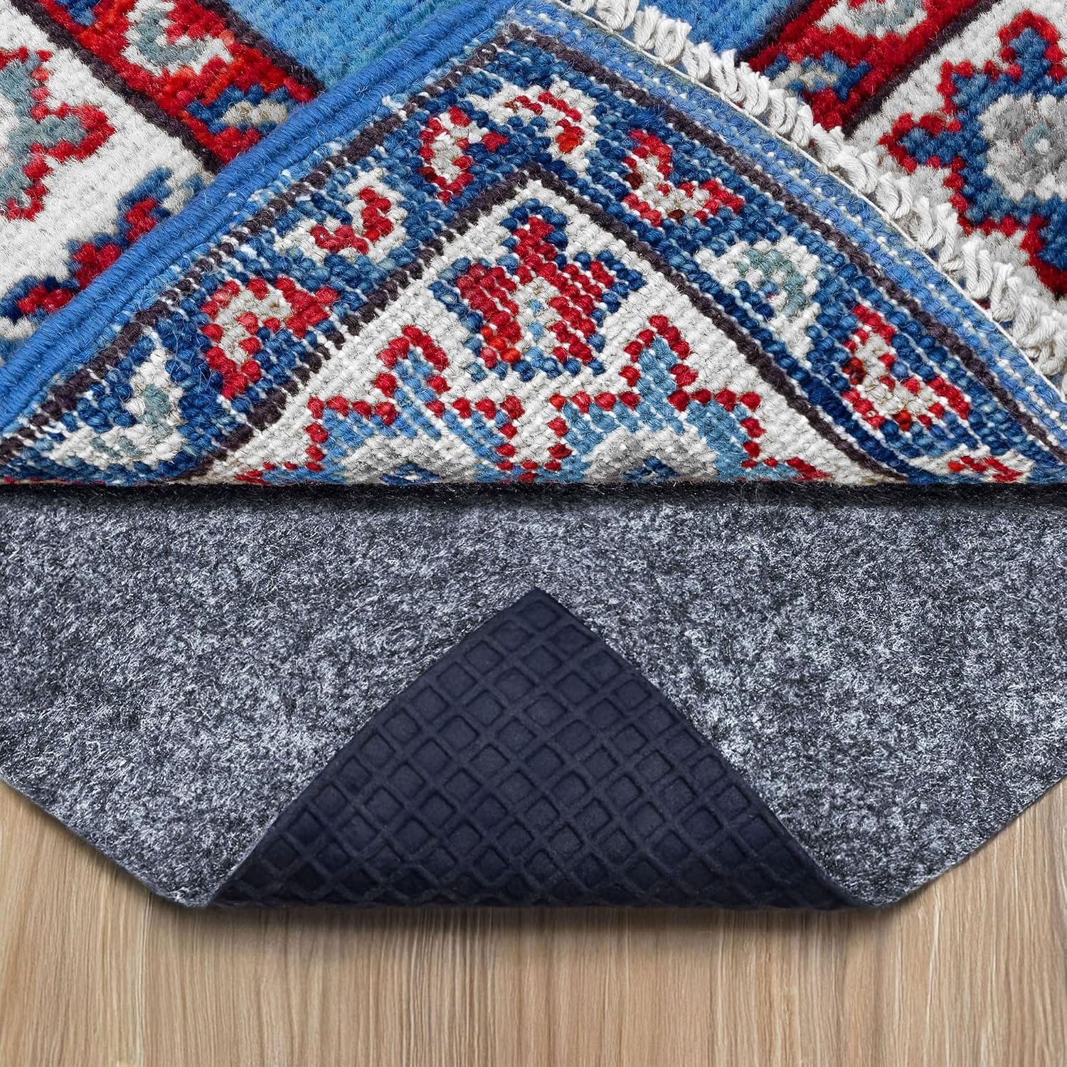 RUGPADUSA – RugPro – 4’x6′ – 1/16″ Thick – Felt and Rubber – Ultra Slim Non-Slip Rug Pad – Perfect for High Traffic Areas and Entryways, Many Custom Sizes